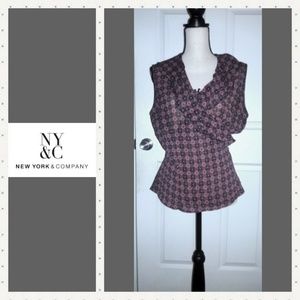 💥 NY & Co. Sheer, Sleeveless Blouse